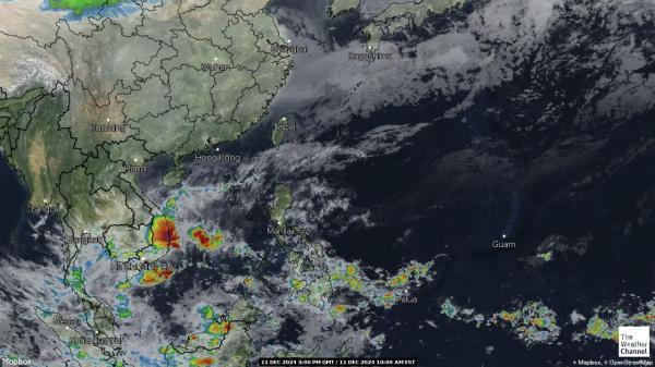 カザフスタン 天気衛星地図 