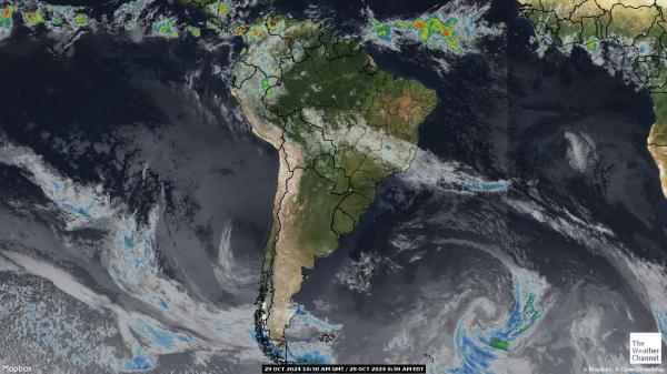 Latin America Weather Satellite Map 