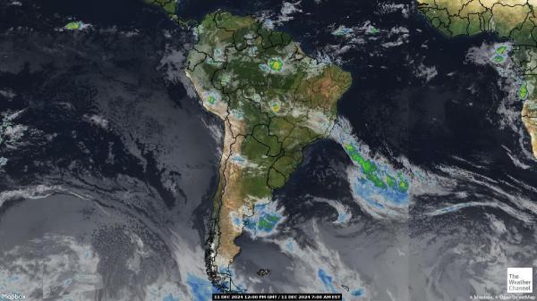 ラテンアメリカ 天気衛星地図 
