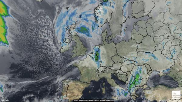 Liechtenstein Sää satelliitti kartta 