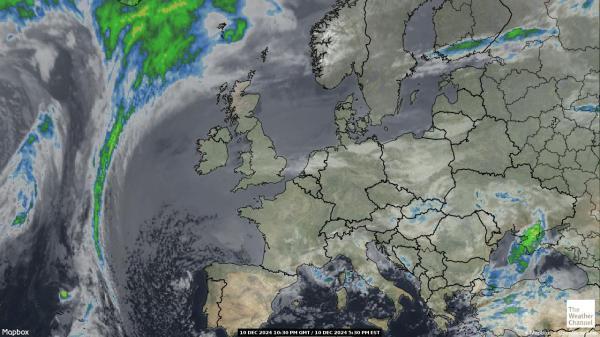 Luxemburg Sää satelliitti kartta 