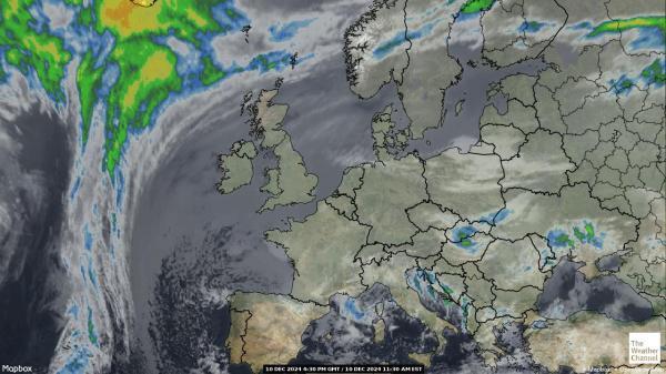 Luxemburg Sää satelliitti kartta 