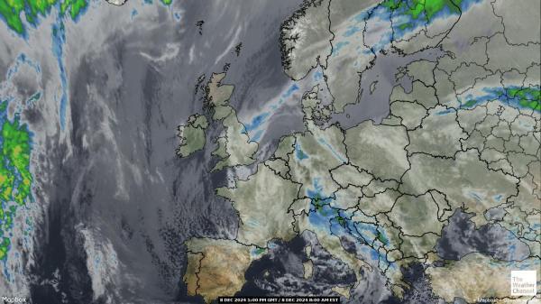 Luxemburg Sää satelliitti kartta 