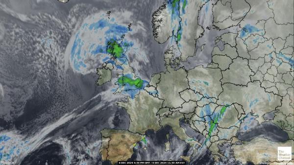 Luxemburg Sää satelliitti kartta 