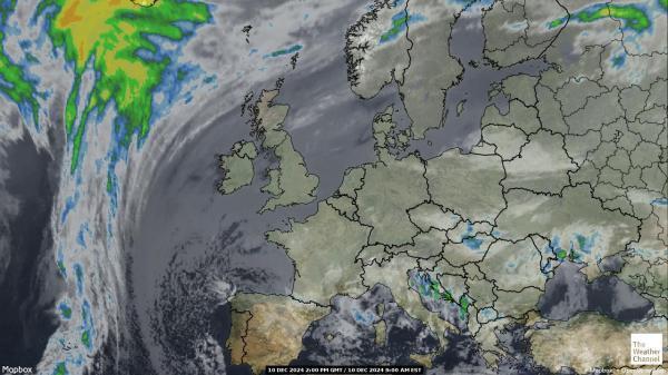 Luxemburg Sää satelliitti kartta 