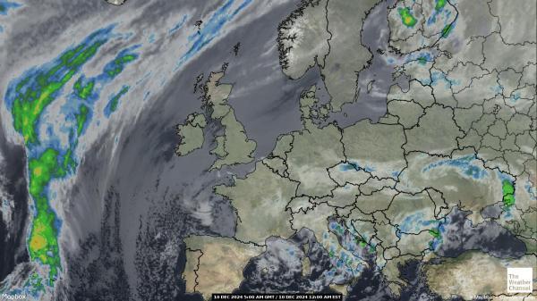 Luxemburg Sää satelliitti kartta 