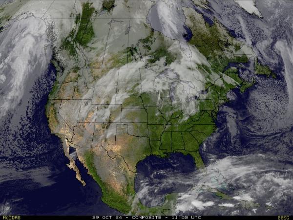 North America Weather Satellite Map 