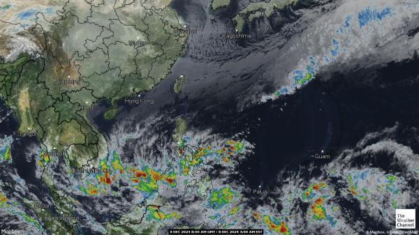 Pohjois-Korea Sää satelliitti kartta 