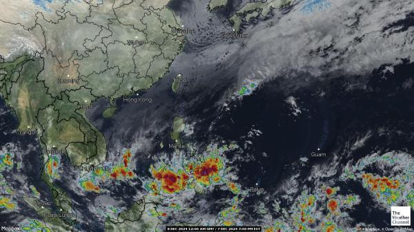 Pohjois-Korea Sää satelliitti kartta 