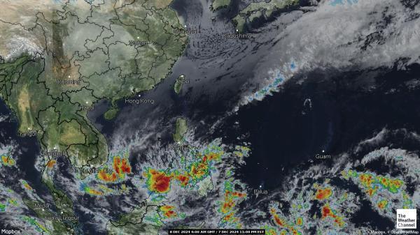 Pohjois-Korea Sää satelliitti kartta 