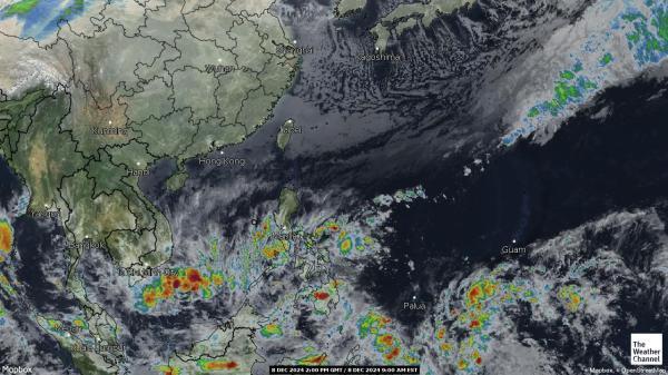 Pohjois-Korea Sää satelliitti kartta 