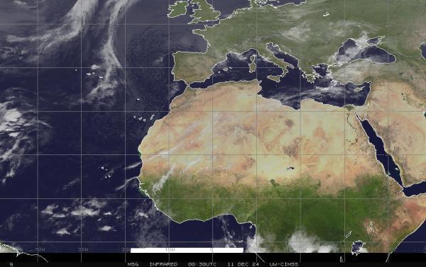 Palestiinalaisalueet Sää satelliitti kartta 