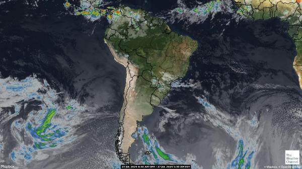 South America Weather Satellite Map 