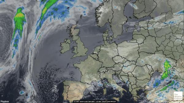 Espanja Sää satelliitti kartta 