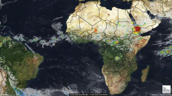 Tanzania Mapa satelital del tiempo 