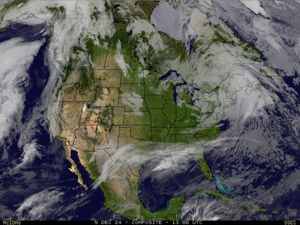 USA Alabama Sää satelliitti kartta 