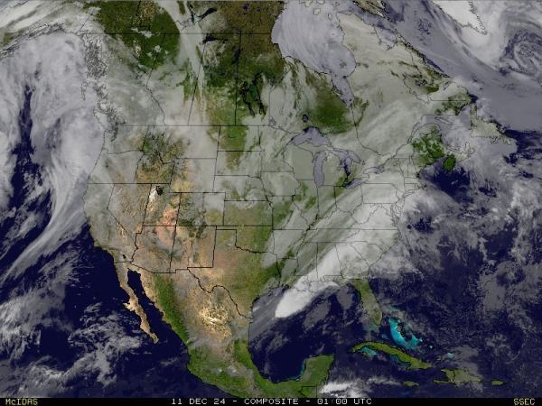 USA Alabama Sää satelliitti kartta 