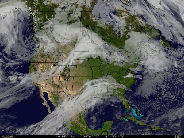 USA Alabama Sää satelliitti kartta 