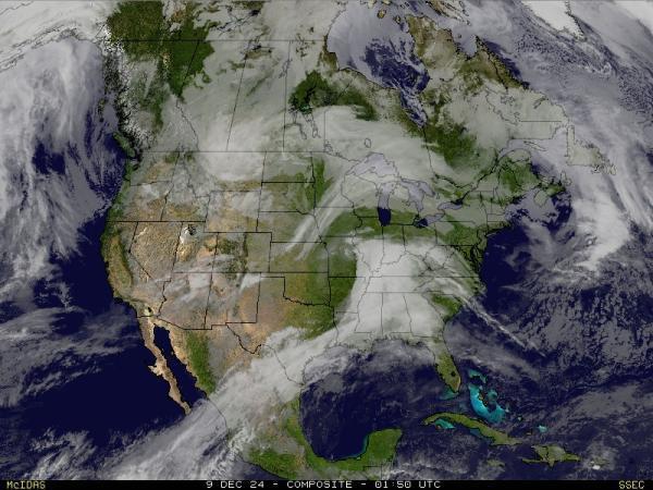 USA Alabama Sää satelliitti kartta 