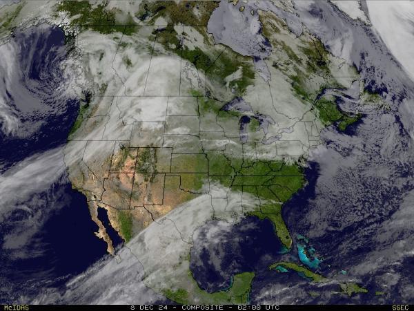 USA Alabama Sää satelliitti kartta 