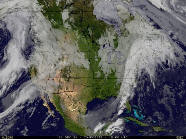 米国アラバマ州 天気衛星地図 