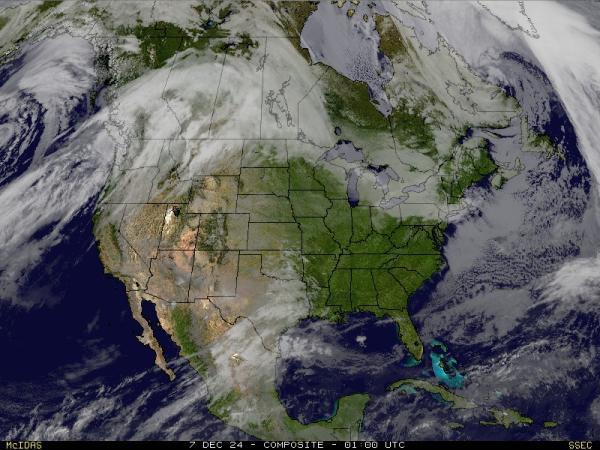 USA Alabama Sää satelliitti kartta 