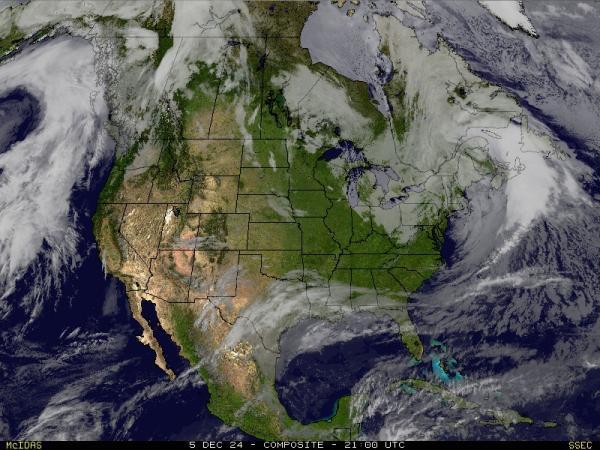 USA Kalifornia Sää satelliitti kartta 