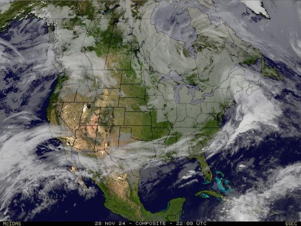 USA California Weer Satellite Kaart 