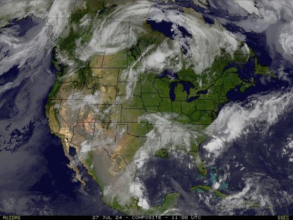 USA Florida Weather Satellite Map 