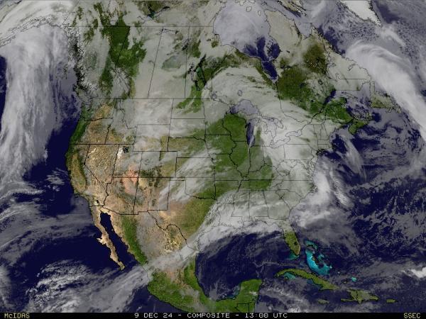 USA Hawaii Sää satelliitti kartta 