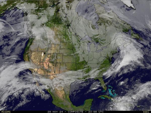 USA Iowa Weer Satellite Kaart 