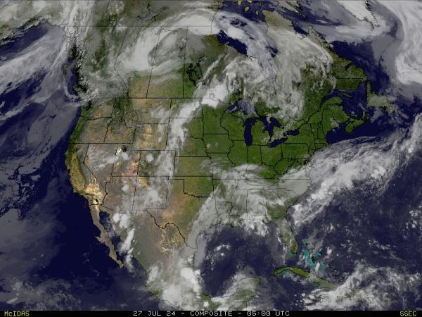 USA South dakota Weather Satellite Map 
