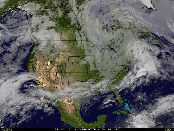 USA Utah Weer Satellite Kaart 