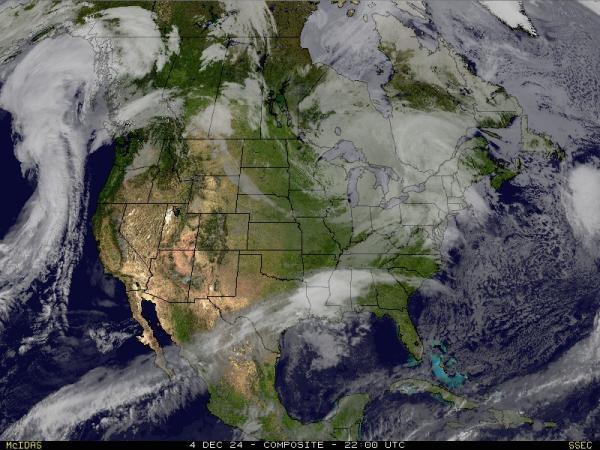 USA Yhdysvallat Sää satelliitti kartta 