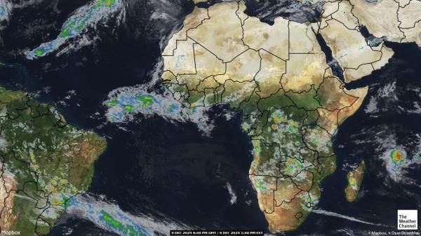 Zimbabwe Sää satelliitti kartta 