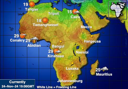 Afrika Weersverwachting Temperatuur Kaart 