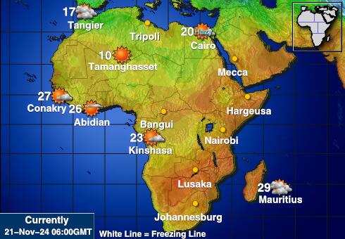 Africa Weather Forecast Temperature Map 