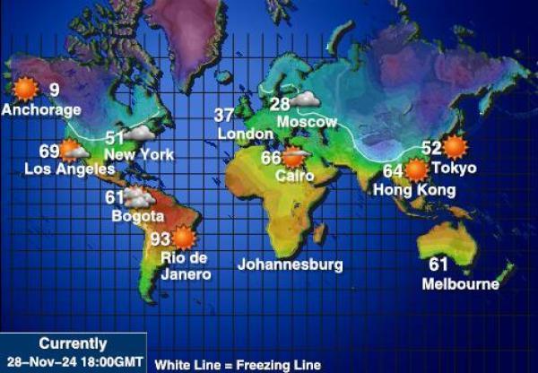 Američka Samoa Vremenska prognoza, temperatura, karta 