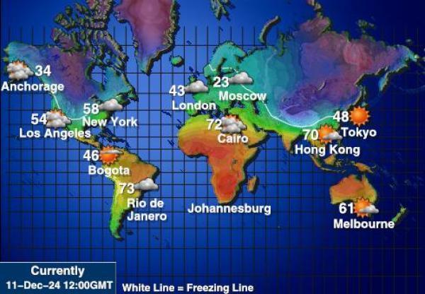 北極圏 天気予報温度マップ 