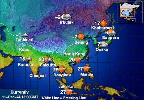 アゼルバイジャン 天気予報温度マップ 