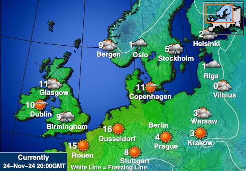 Belgija Vremenska prognoza, temperatura, karta 