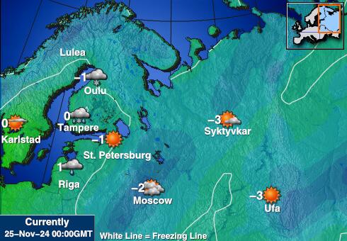 Bulgarije Weersverwachting Temperatuur Kaart 