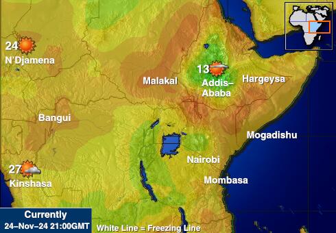 Burundi Vremenska prognoza, temperatura, karta 