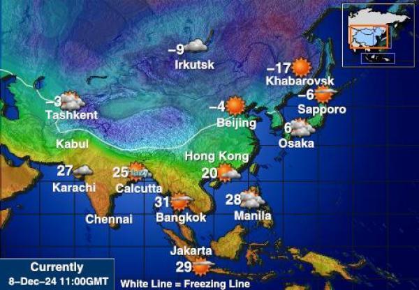 Cocos (Keeling) Islands Sääennuste lämpötila kartalla 