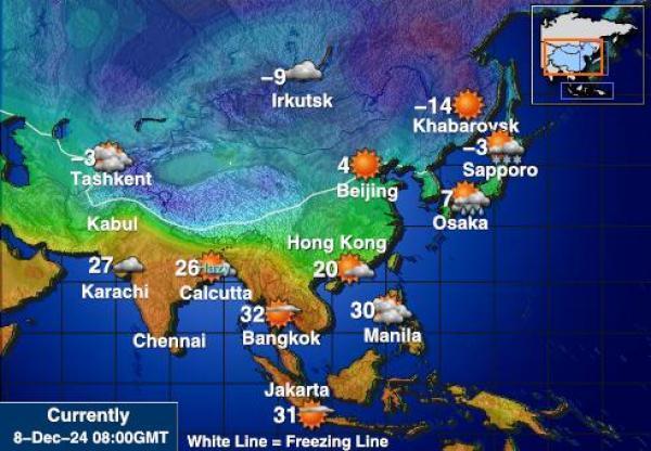 Cocos (Keeling) Islands Sääennuste lämpötila kartalla 