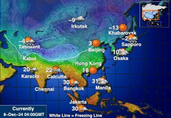 Cocos (Keeling) Islands Sääennuste lämpötila kartalla 