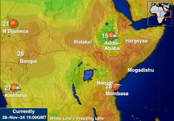 Kongo-Brazzaville Vremenska prognoza, temperatura, karta 