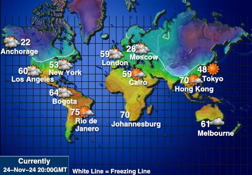 Cook Islands Vremenska prognoza, temperatura, karta 