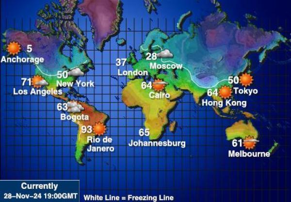 Istočni Timor Vremenska prognoza, temperatura, karta 