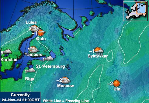 Grčka Vremenska prognoza, temperatura, karta 